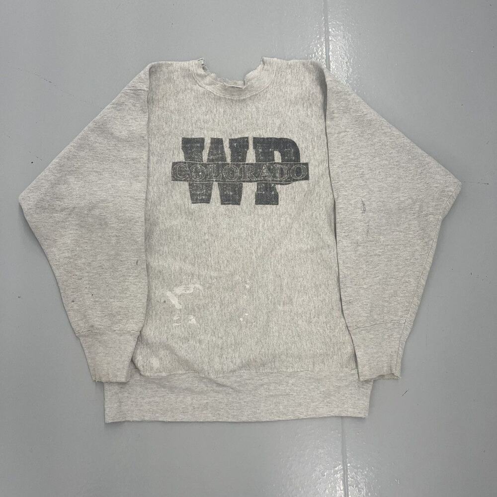 Vintage 80s Colorado Grey Cotton Tourist Sweatshirt